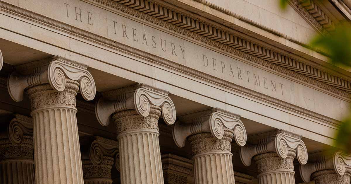 image of the outside of the U.S. Treasury Department