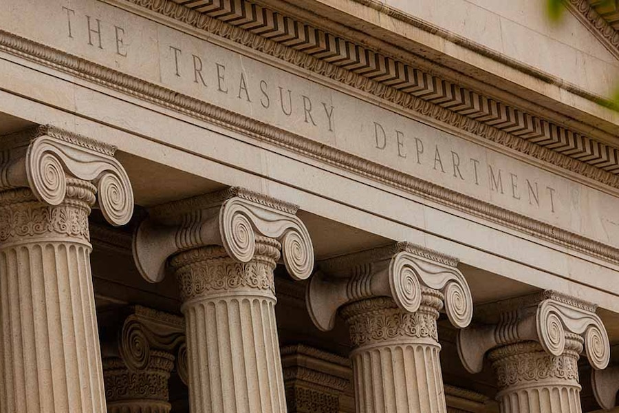 image of the outside of the U.S. Treasury Department