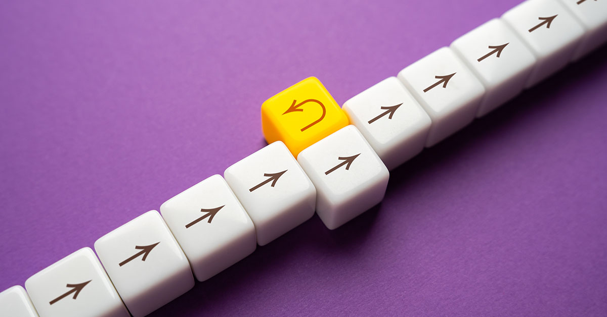 dice with directional arrows