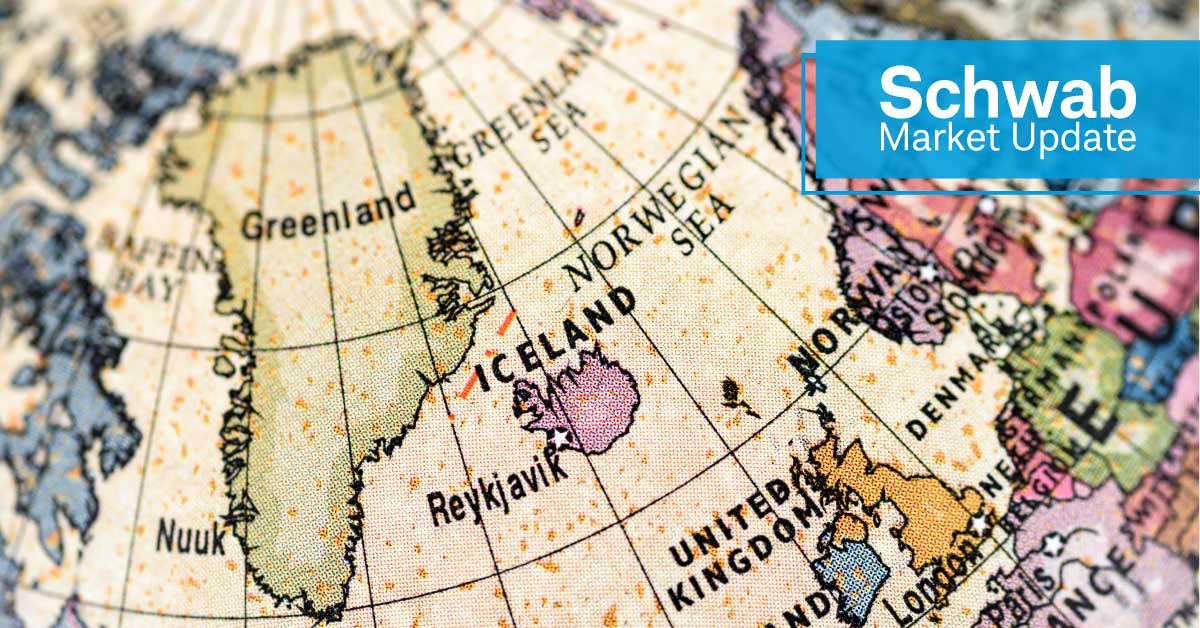 Schwab Market Update Map of globe, including Greenland
