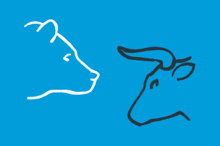 illustration of bull and bear
