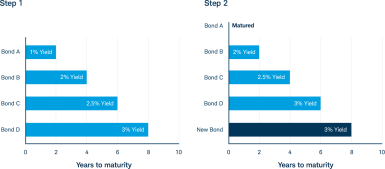 Chart showing staggered maturities of bonds