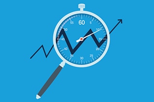 illustration of a magnifying glass over a chart