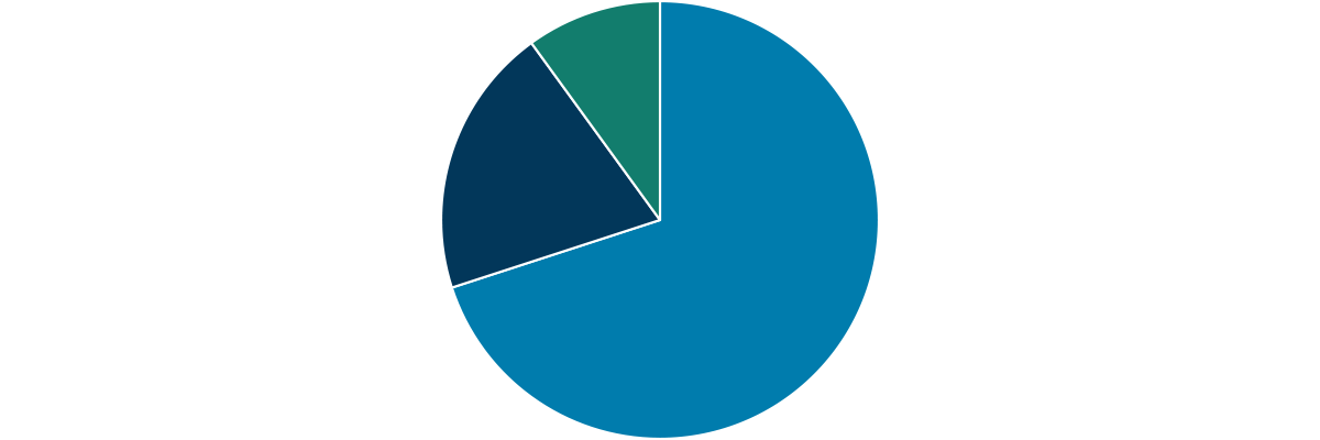 Pie chart - 70/20/10